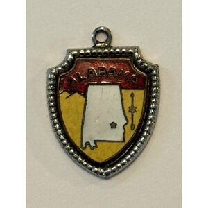 Vintage Sterling silver State Of ALABAMA‎ TRAVEL SHIELD charm